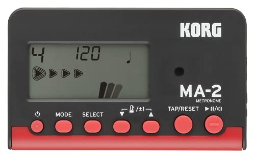 KORG メトロノーム MA-2 BKRD ブラックレッド 吹奏楽 ブラスバンド オーケストラ ギター 声楽 アカペラ 個人練習に最適 100時間連続稼働