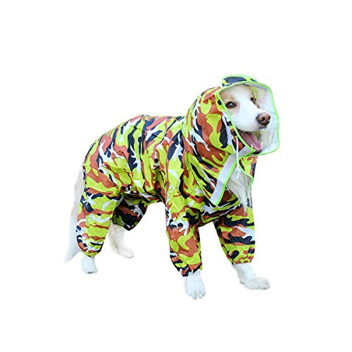 OTOKU 犬用レインコート 快適 いい素材 レインコート ペットレインコート カッパ 犬用合羽 小型犬 中型犬 大型犬 帽子付 通気 完全防水