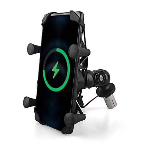 Evomosa オートバイ の スクーター x タイプ の 充電器 携帯電話 ホルダー USB 充電器 防水 スイッチ 付き の ナビゲーション 、360度回