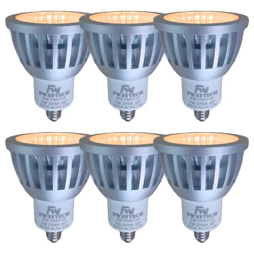 FWAYTECH LEDハロゲン電球 ez10 jr12v60w COB7W LEDスポットライト12V ハロゲン電球60W*75W相当 密閉器具対応 (7W EZ10口金 60度(6個),