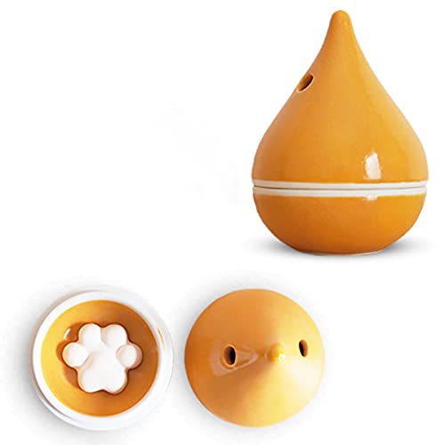 J-kitchens 勲山窯 アロマディフューザー 波佐見焼 日本製 5.5x8cm 肉球型 アロマストーン ( アロマ プレート )5個付 オレンジ