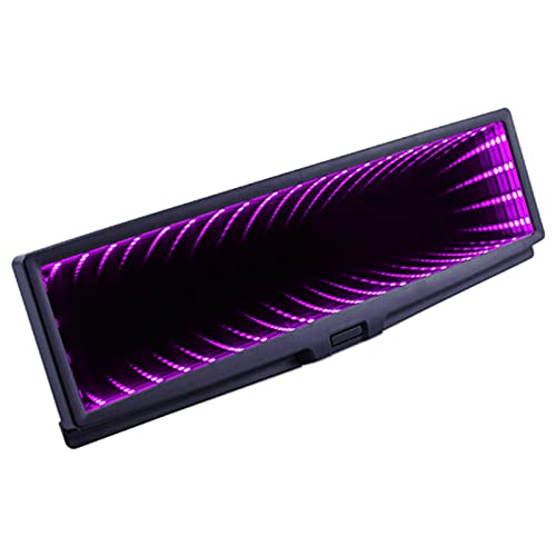 Meliore ルームミラー LED ブラックホール ワイドミラー バック ミラー インテリア カスタム パーツ 電池 車内 内装 幻想的 ラグジュアリ