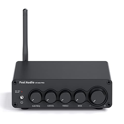 Fosi Audio 『2023アップデート版』BT30D PRO Hi-Fi Bluetooth 5.0 パワーアンプ TPA3255 2.1チャンネル ミニクラスD 統合アンプ 165Wx2*