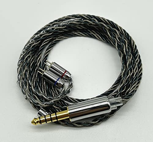 【JSHiFi-Vampire】2pin4.4mmリケーブル銀箔糸と銅混合 2pin交換ケーブル 4.4mmイヤホンアップグレードケーブル (2pin4.4mm)