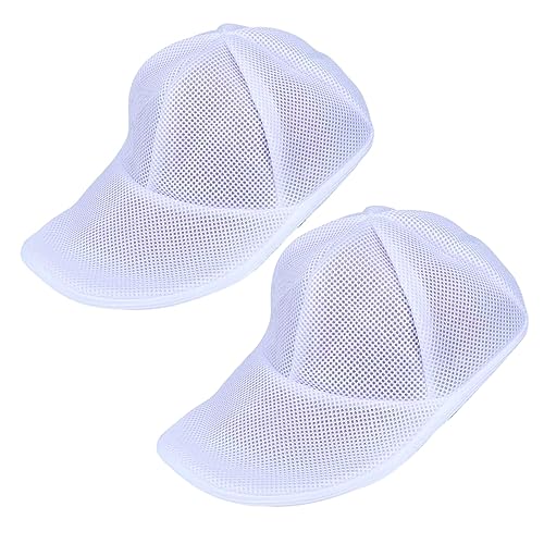 ZERONOWA 帽子用 洗濯ネット キャップウォッシャー 家庭用 ランドリーバッグ キャップ専用 (ホワイト/2個)
