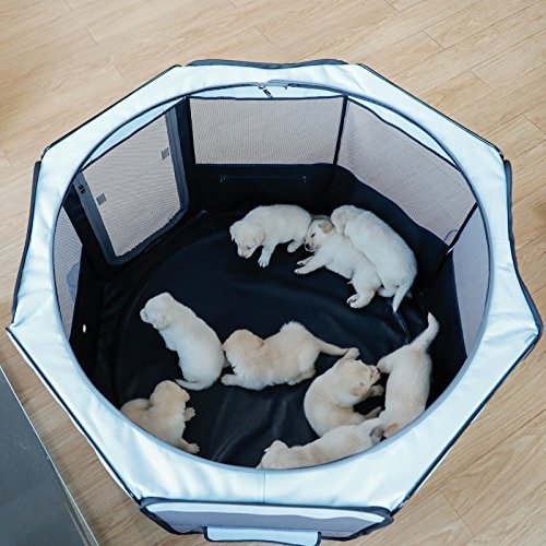 通気性に優れたメッシュ：屋根カバーはもちろん側面もメッシュ生地で、通気性が良くて、ペットの様子も見れます。また、メッシュ素材は光沢感があり、高級感があるように見える。 安全：飛び出し防止のメッシュ屋根
