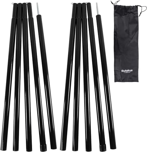 ブラック 38cm*10節 （先端ポール2本・中央ポール6本・脚部ポール2本） 2*5本継ぎ 直径 ： サイドポール16mm 素材 ： スチール 重量： 900g