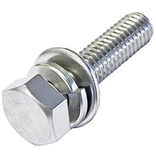 材質：A2 ステンレス 強度区分：50 ねじの呼びd x 首下長さＬ*M10 x 25 (mm) , ねじピッチ：1.5（ｍｍ) 平座金寸法：外径Φ22x厚みt1.6(mm) 、ばね座金寸法：外径Φ1