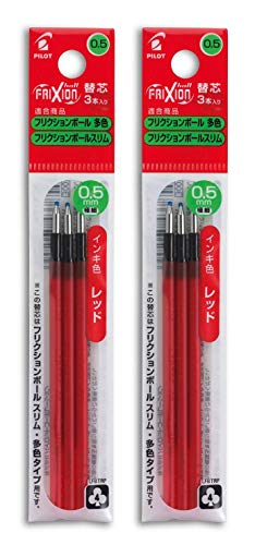 内容: LFBTRF30EF3R(赤)3本入り*2個 ペン先: 極細0.5mmボール/軸: 樹脂 レフィルサイズ: 全長：87.5mm 最大径 3.6mm 種類: フリクションボール多色タイプ専用