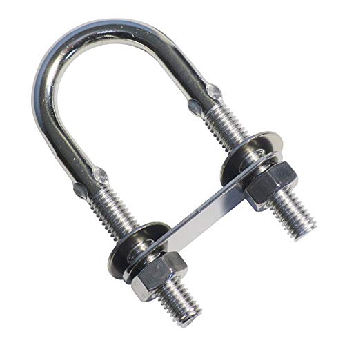配管やパイプなどをとめつける接合金具！ (適合鋼管サイズ)32A[1 1/4](約42.7mm)。(ねじ呼び径)M10。(A)50x(B)121x(C)71mm 。(素材)SUS304。(表面処理)な