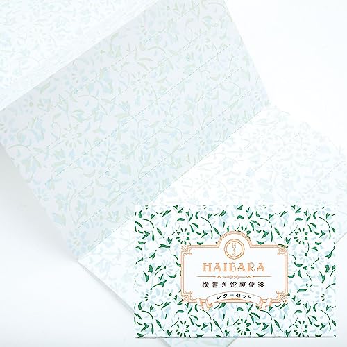 唐草 横書き蛇腹便箋レターセット 「唐草」 横書きの蛇腹便箋。蛇腹状に折りたたまれた便箋の各折り目にミシン目が入り、書き終わったところで切ることができます。唐草は、生命力や繁栄を象徴する吉祥紋様として