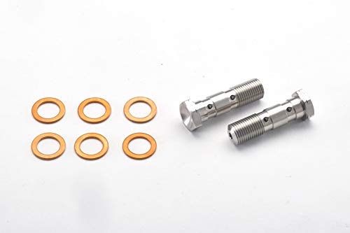 M10×P1.00 L34.6 材質：ステンレス サイズ：M10*P1.00 L34.6 タイプ：ダブル 内容量：2個入りパッケージ/銅ワッシャ（φ10/1mm厚）6枚付属
