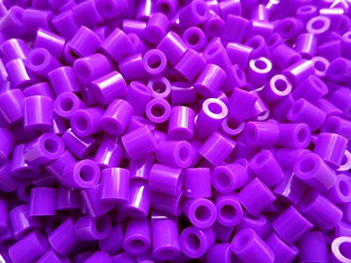 2000個 アクリル ヒューズビーズ 円筒形 バイオレット アイロンビーズ 5mm 穴:2.9mm クラフト 手芸用品 Huey 手芸材料のヒューイ h1924s02 サイズ:5x5mm 素材：アクリ