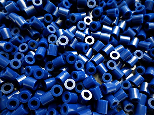 2000個 アクリル ヒューズビーズ 円筒形 ダークブルー アイロンビーズ 5mm 穴:2.9mm クラフト 手芸用品 Huey 手芸材料のヒューイ h1889s00 サイズ:5x5mm 素材：アクリ