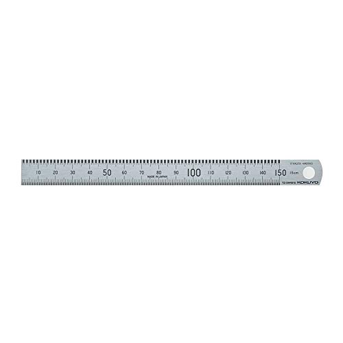 太さのない線ではかる「本当の」定規 【目盛りサイズ】 15cm 【寸法】 182*21*1mm 【外寸法】 175*15(t0.5) 【材質】 ステンレス