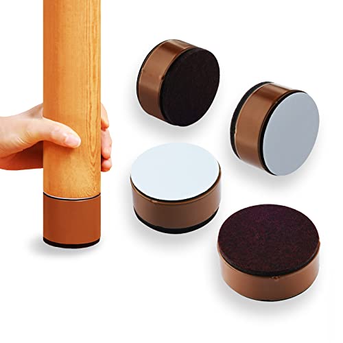 ブラウン 【商品仕様】円形：直径6cm 高さ32mm カラー:ブラウン 材質：両面テープ*炭素鋼*フェルト 適応サイズ: 6*6cm以下の角脚、直径6cm以下の丸脚 【高さ調節】色々な場合で使え、鉢植