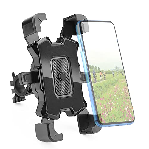 ブラック 【対応機種】4.8*6.8インチのスマホに適用します。 【1秒ロックアップ】自転車 スマホホルダーは 伸縮アームの収縮方法を従来の手動回転ギア収縮から自動収縮にアップグレードされました自転車