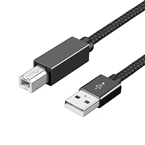 グレー 1m USBケーブル プリンター コード：USB(Bタイプ)端子を持つ機器（スキャナー、プリンタ、ピアノ、カメラ、複合機、Fax 、DACなど）をラップトップ、コンピューター（Mac / PC