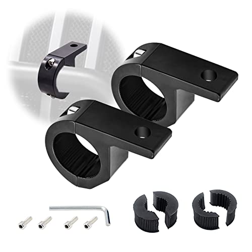 17mm-32mm *【製品仕様について】*パッケージ内容：スタンド*２ 固定ボルト*４ ゴム製スペーサー（半円）*４ 六角レンチ*１ *締め用の穴径：8mm *金属部パイプ内径：32mm *半円のス
