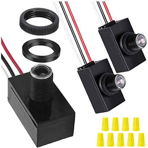 *【仕様】サイズ：約52.3*28.7*45.6mm/2.1*1.1*1.79インチ；メインカラー：ブラック；入力電圧：110-220V *【インテリジェント検出設計】この光センサーフォトセルは、夕暮