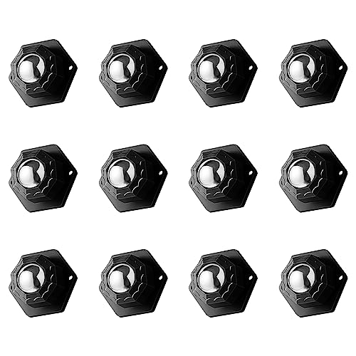 【商品仕様】セット内容：12個セット、製品サイズ（約）：直径43ｍｍｘ高さ25ｍｍ、ボールサイズ：20ｍｍ、材質：ABS*304ステンレス、両面テープ付き、ネジ穴対応ネジサイズ：M3規格（別売り）、最