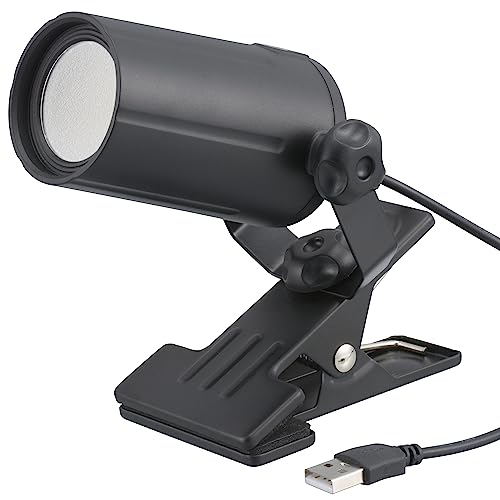 ブラック 【 特 長 】 *小さくても明るい *全光束約300ルーメン、照度約2000ルクス※直下30cm *LED一体型 *スイッチがヘッドにあり、ON／OFFしやすい *USB電源（ACアダプター