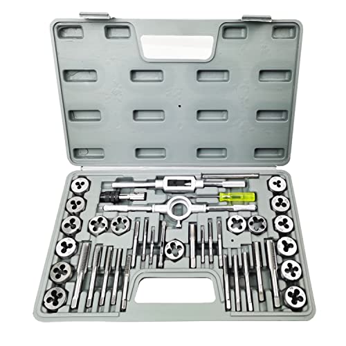 40PCS 【セット内容】タップ*17、ダイス*17、調整可能なタップレンチ*1、Ｔ型タップハンドル*1、調整可能なダイレンチ*1、ミニ1/8 フラットドライバー*1、スレッドピッチゲージ*1、収納ケ