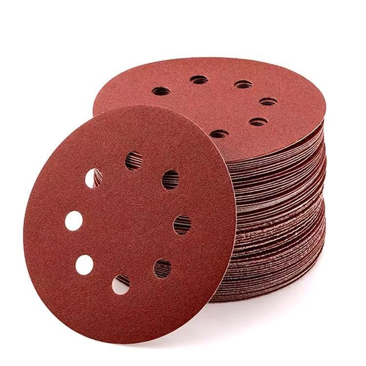 1.【セット内容】サンディングディスク 24枚セット；素材：アルミナ研磨材；直径：125mm/5インチ、粒度：（#320#400#600#800#1000#1200#1500#2000）；8穴タイプ 