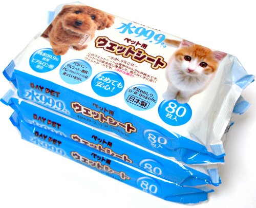 限りなく水に近い! 安全・安心なウェットティッシュ! ペットにやさしいシートなので、毎日のお散歩や日常のお手入れに最適です。 パラベン・アルコール・香料・プロピレングリコール不使用。