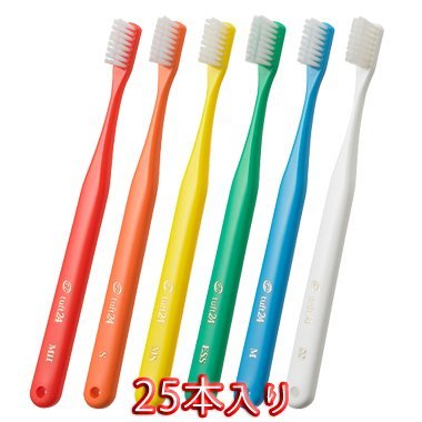 オーラルケア キャップなし タフト24 歯ブラシ * 25本入 M アソート