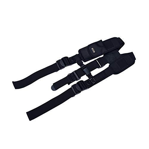 本格プロ仕様のサスペンダー。 腰の負担を大幅に軽減。 厚手仕様で頑丈設計。 肩パットは可動式で背丈に合わせて調整できます。 右胸には、携帯電話や無線機を収納できるケース付き。 フリーサイズ:身長155
