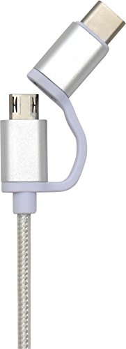 【特徴】2種類端子が使えるマルチ充電・転送ケーブル！ 【対応機種】micro USB端子搭載の機器 / USB Type-C端子搭載の機器 【サイズ】長さ (約)1m / 重さ (約)23g 【機能】