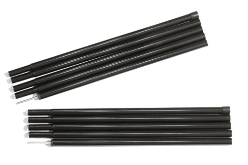 ブラック 38cm*10節 （先端ポール2本・中央ポール6本・脚部ポール2本） 2*5本継ぎ 直径 ： サイドポール16mm 素材 ： スチール 重量： 900g