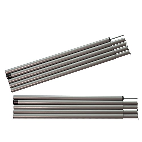 グレー 38cm*10節 （先端ポール2本・中央ポール6本・脚部ポール2本） 2*5本継ぎ 直径 ： サイドポール16mm 素材 ： スチール 重量： 900g