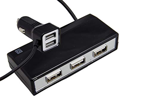 2USB*3USBポート最大5台同時充電可能。12/24V車兼用 ダイレクト2USB最大1.2A（2口合計2.4A）3USB最大2.4A（3口合計7.2A） 邪魔にならない極薄タイプ。セカンドシートま