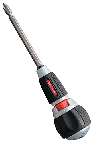 セット内容:ラチェットハンドル、両頭ビット*2-6*135 サイズ:ラチェットハンドル/奥行95*幅42mm、両頭ビット/全長135mm 仕様:全長65mm以上の電動用ビットの差し替え可能