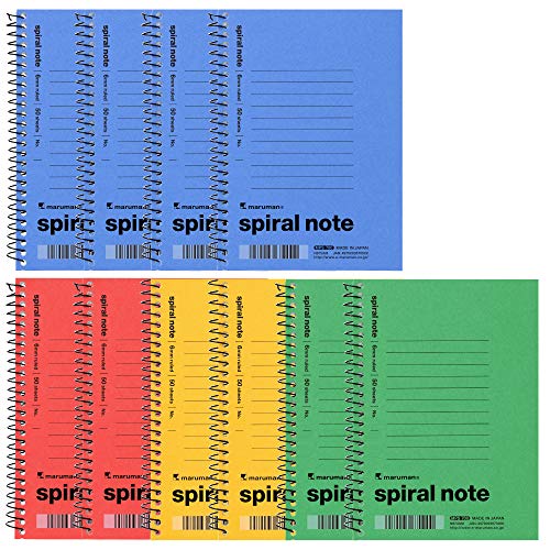 丈夫さと軽さを両立した「spiral note M.C.B.1961」リングメモ 【サイズ】A6変形 縦132*横99*厚5mm 【表紙素材】カラーボード紙 【製本】スパイラル製本 【本文】メモリ入6