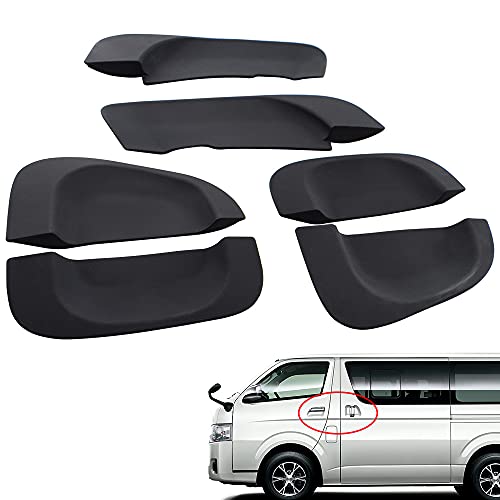 ブラック 【キズ防止】爪などドアを開け、閉じによる傷から車体を守る。 【専用デザイン】ハイエース200系1-3 / 4-6型専用のデザイン。 【外観アップ】車整体の外観がもっと階調感がある。 【取り付
