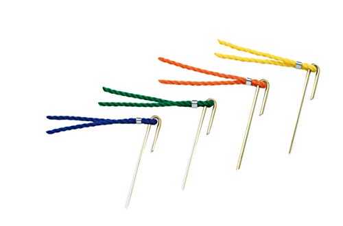 同色10本1組 重さ375g ポリエチレンロープ6mm*15cm 杭5mm*14cm