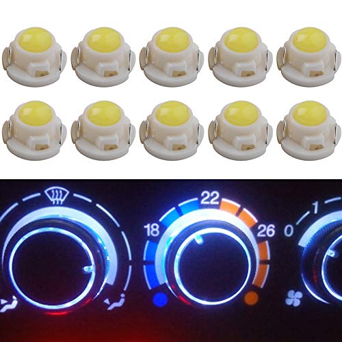 ミニベースLED球です。従来のチップよりも格段と明るく、メーター球やエアコン球等、パネル内の各所にてお使いいただけます。パッケージ内容：同サイズ10個 ご希望のサイズをご注文ください。 耐久性があり長