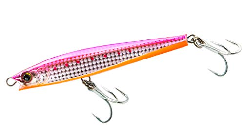 HPI(ピンクイワシ) サイズ：80mm 重量：30ｇ リングサイズ：#4 フックサイズ：#4 最大飛距離：100m Over