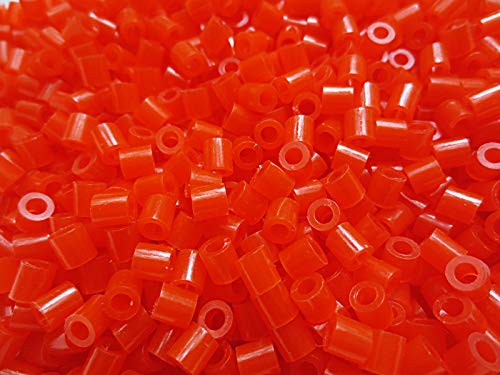 2000個 アクリル 蓄光ヒューズビーズ 円筒形 レッド 暗闇で輝くアイロンビーズ 5mm 穴:2.6mm クラフト 手芸用品 Huey 手芸材料のヒューイ h1954s33 サイズ:5x5mm 素材