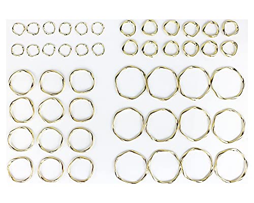 【セット内容】：色：ゴールド 合計48個のお得なセットです。（16ｍｍ*12個 21ｍｍ*12個 32ｍｍ*12個 42ｍｍ*12個） 【優れた素材】：亜鉛合金にニッケルメッキ仕上げを採用します。メッ