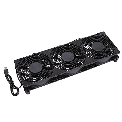 12CM USBファン3連 *【3連静音デザイン】:3連静音デザイン、静かの状態で外付けHDDケース・スマフォ・ゲーム機・パソコンなど数秒で冷却できます。最大回転数は1100 rpm */-10%(*