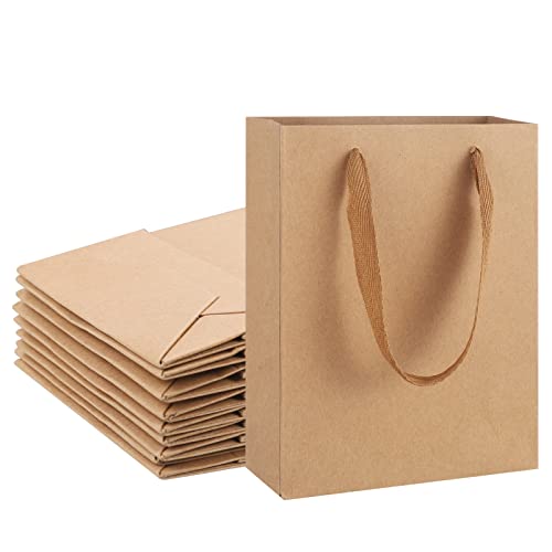 【素材】：厚手・紙を採用して、少々重い物を入れることができます 【使いやすい】：シンプルなデザインで、業務用にもプレゼント用にも使いやすいクラフトペーパーバッグ10枚セットです 【シンプル】：無地です
