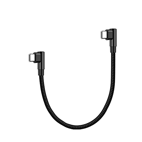 【L字型設計】USB C to Cケーブル(USB2.0)は革新的なL字型、両方とも90度を設計します。L字なので何かと取り回しがよく、配線周りもスッキリして、横向きにゲームしても仰向けでお腹にスマホ