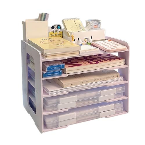 A4 & 横型5段 【レターケース a4】本体サイズ：幅34x奥行25高さ26.5cm 仕切の高さ約5cm 【書類ケース a4 横】材質：環境保護密度木プラスチック複合材（PVC） 厚み：5m