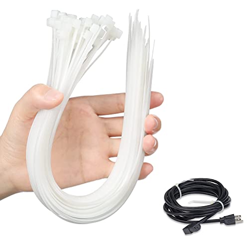 【カラー】：白い【サイズ】：幅3.6mm*？400mm【製品の内容】：50本 【使いやすい】自動ロック式のデザイン、整理したいものをまとめ、頭にラッピングワイヤーを入れて、整然と整頓します。 【耐熱性