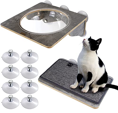 * 【POOKIE（プーキー）のキャットタワーを窓辺につくろう*】キャットステップとスケルトンハンモックの２種類のセットです。子猫はジャンプできる位置に、成猫になったら高い位置に…と、お好きな位置にオ