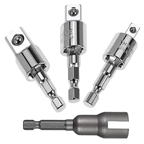 1商品内容 3個360*六角軸用ソケットアダプター1個オープンパイプ。 軸径:6.35mm、3差込角:(1/4')、(3/8')、(1/2') オープンホース軸径6.3m